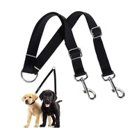 HKM-0305469 Dual-Headed Nylon Dog Leash for Convenient Pet Control