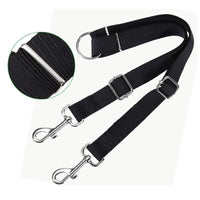 HKM-0305469 Dual-Headed Nylon Dog Leash for Convenient Pet Control