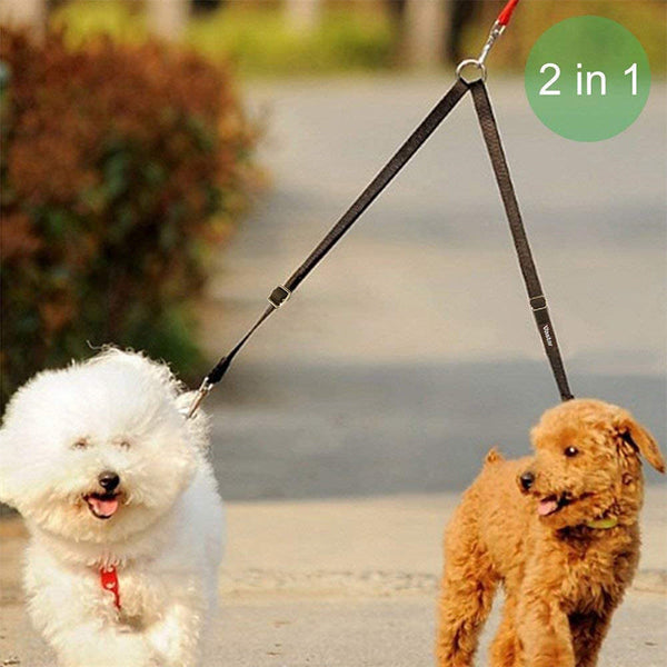HKM-0305469 Dual-Headed Nylon Dog Leash for Convenient Pet Control