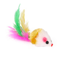 HKM-0306493 Funny Cat Stick Toy with Plush Feathers and Durable PP/Metal Materials