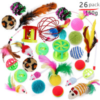 HKM-0306493 Funny Cat Stick Toy with Plush Feathers and Durable PP/Metal Materials