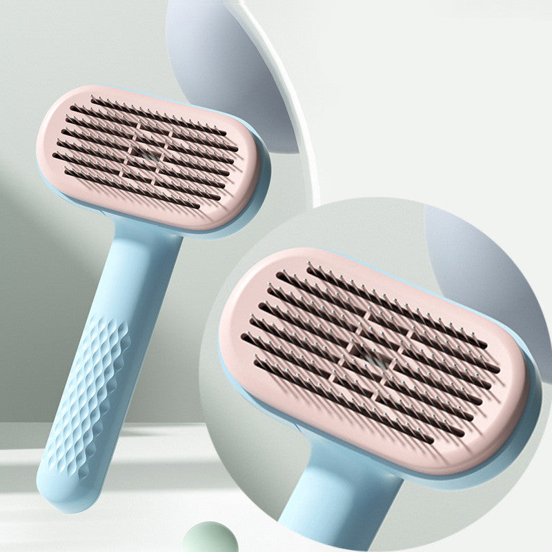 HKM-0307261 Pet Knot Hair Removal Comb with Round and Rubber Head, Multi-Color Options