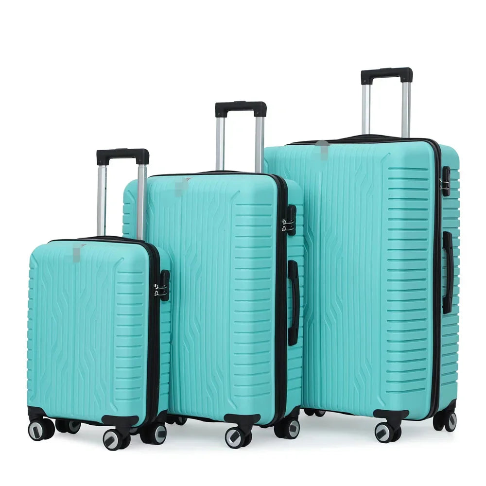 HKM-030803 Luggage Set with Spinner Trolley - Travel Organiser Bags in Matching Colours (20'', 26'', 30'')