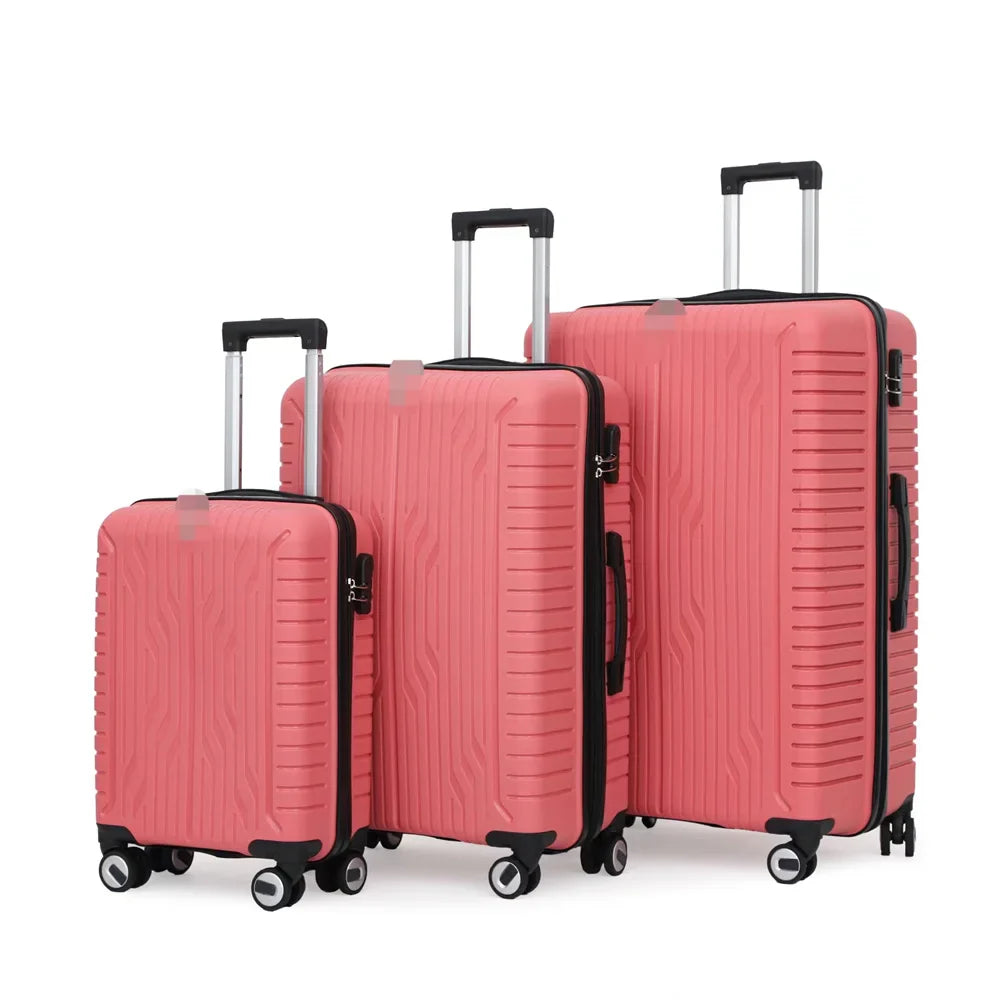 HKM-030803 Luggage Set with Spinner Trolley - Travel Organiser Bags in Matching Colours (20'', 26'', 30'')