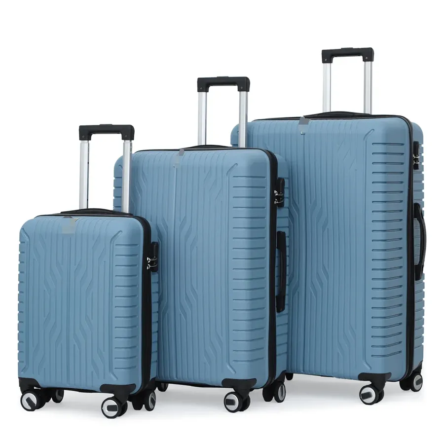 HKM-030803 Luggage Set with Spinner Trolley - Travel Organiser Bags in Matching Colours (20'', 26'', 30'')