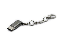 HKM-030803 Universal Type-C to Micro USB Adapter for Android Devices, Nickel Plated, Black