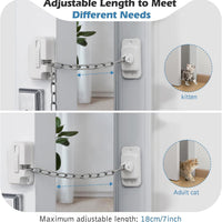 HKM-0308925 Adjustable Cat Door Latch with Door Stopper – Pet Safe Foam Guard for Cats, Child & Dog Proof, Easy Install