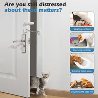 HKM-0308925 Adjustable Cat Door Latch with Door Stopper – Pet Safe Foam Guard for Cats, Child & Dog Proof, Easy Install