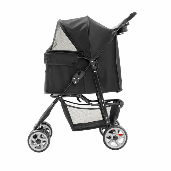 HKM-030931 Folding Outdoor Pet Stroller for Small Dogs - Easy Assembly and Travel-Friendly Design
