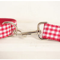 HKM-0311229 Red Polyester Pet Traction Rope with Dining Lattice Design