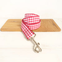 HKM-0311229 Red Polyester Pet Traction Rope with Dining Lattice Design
