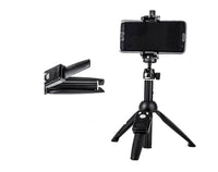 HKM-031123 Adjustable Selfie Stick Tripod for Mobile Phones, Collapsible Aluminum Alloy, Black, Compatible with iPhone Models