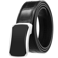 HKM-031123 Business Casual Stainless Steel Belt with Patch Buckle for Men - Model LY36-61317-8