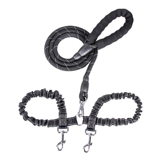 HKM-031123 Dual Head Nylon Traction Belt for Dogs - Available in Sizes S and M