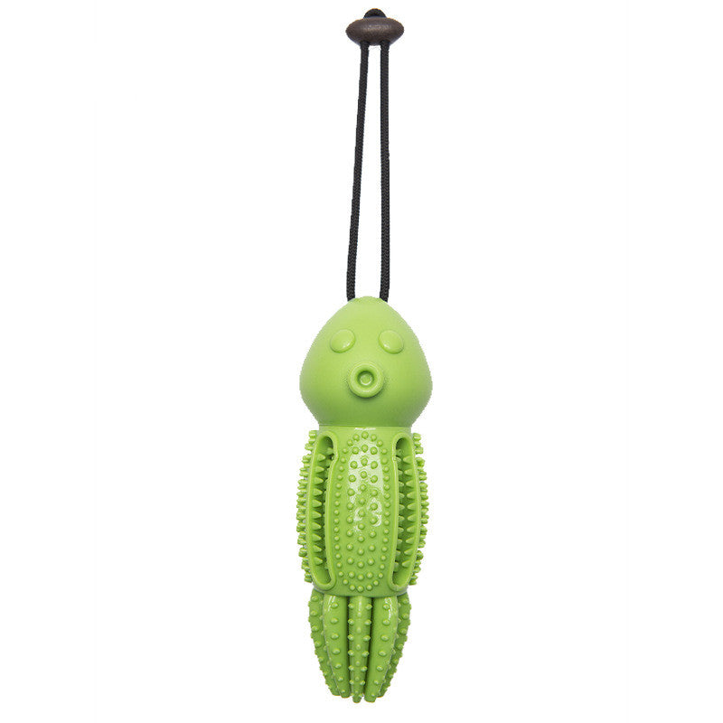 HKM-0312253 Molar Cleaning Octopus Toy for Dogs - Pet Dental Care Device in Red, Blue, Green