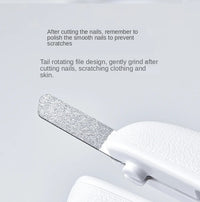 HKM-0312893 LED Pet Nail Clipper with Hidden File - Stainless Steel Blade and Transparent Baffle Design