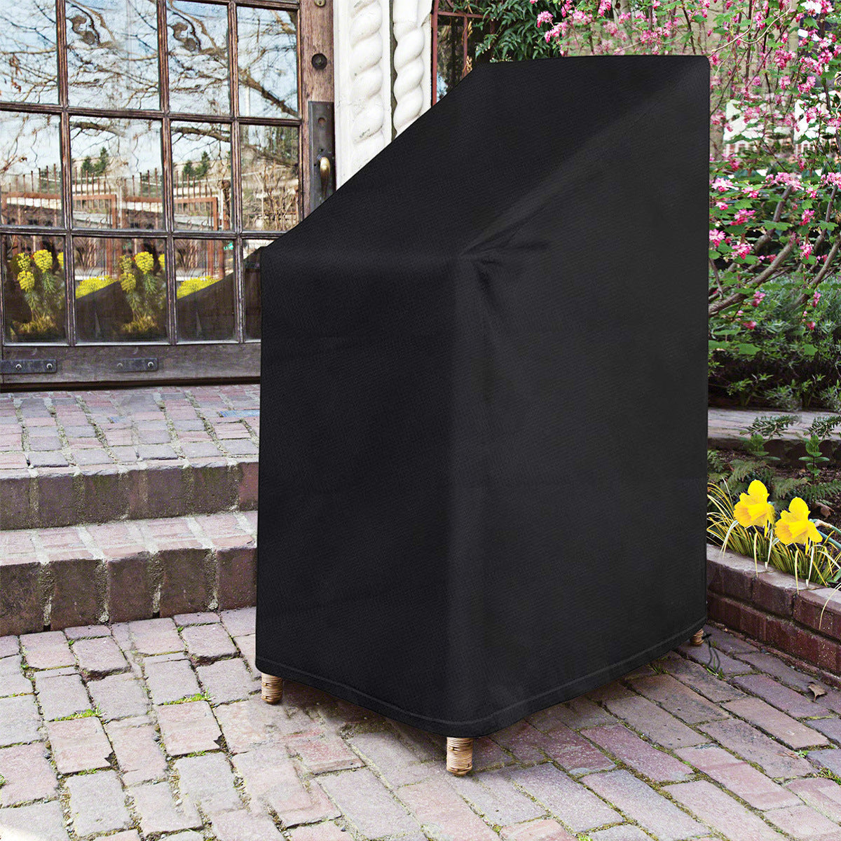 HKM-031315 Waterproof Dust Cover Chair Set with UV Protection – 210D Polyester, Silver Lining