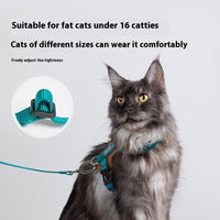 HKM-0314045 Cat Chest and Back Harness Leash Set - Reflective Nylon Options in Various Colors