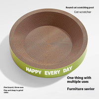 HKM-0315453 Wear-resistant Round Cat Nest Scratching Board - Green, 50CM & 55CM