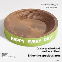 HKM-0315453 Wear-resistant Round Cat Nest Scratching Board - Green, 50CM & 55CM