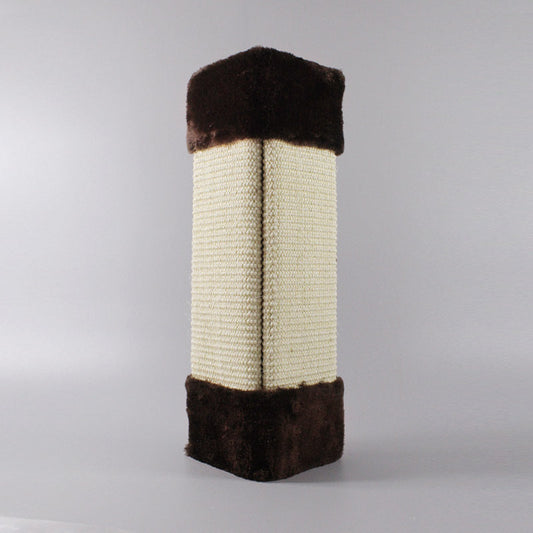HKM-031571 Wall-Mounted Corner Cat Scratch Board with Sisal and Fluff, Multiple Colors Available