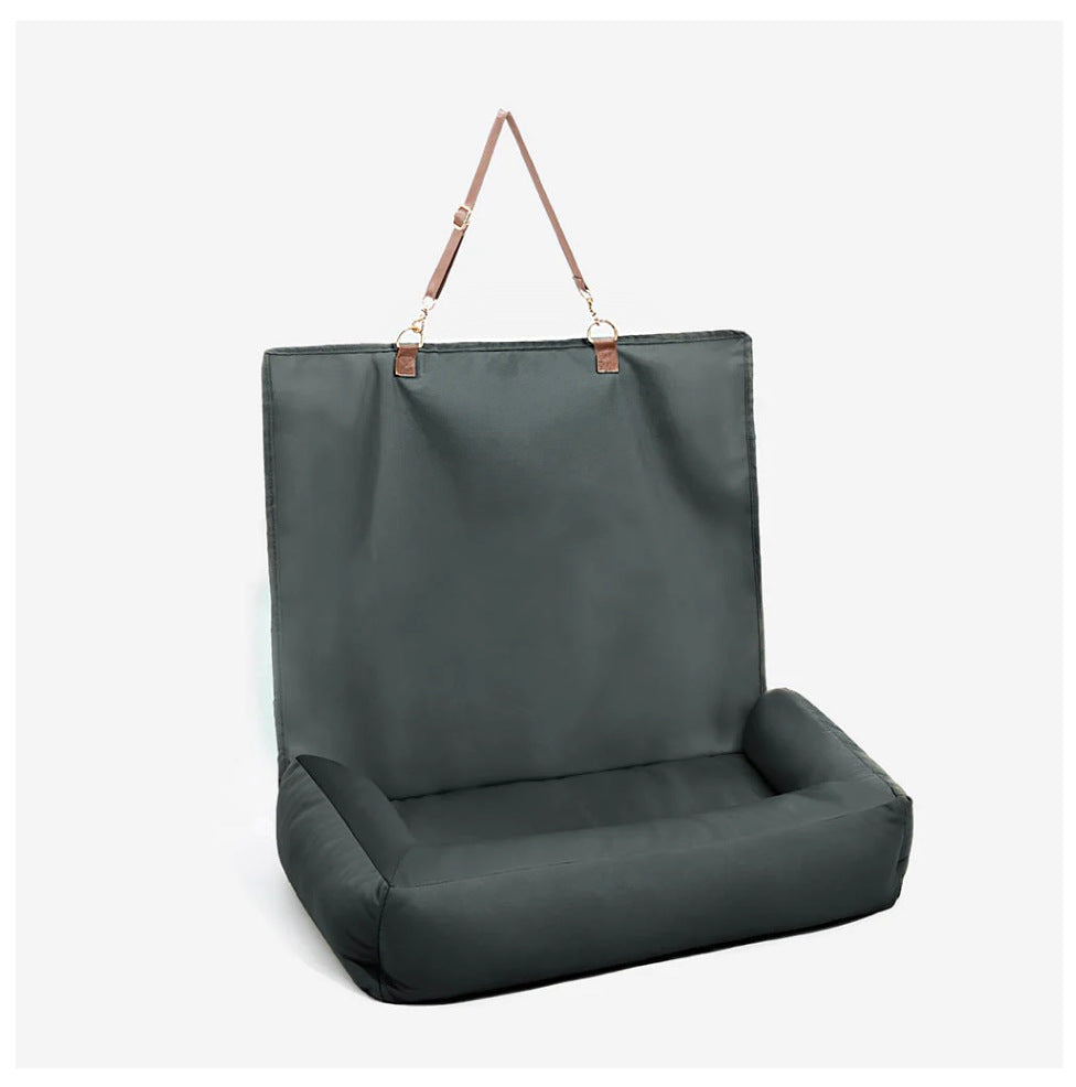 HKM-0316221 Detachable and Washable Minimalist Pet Mat for Single and Full Car Seats - Available in Green, Gray, Blue