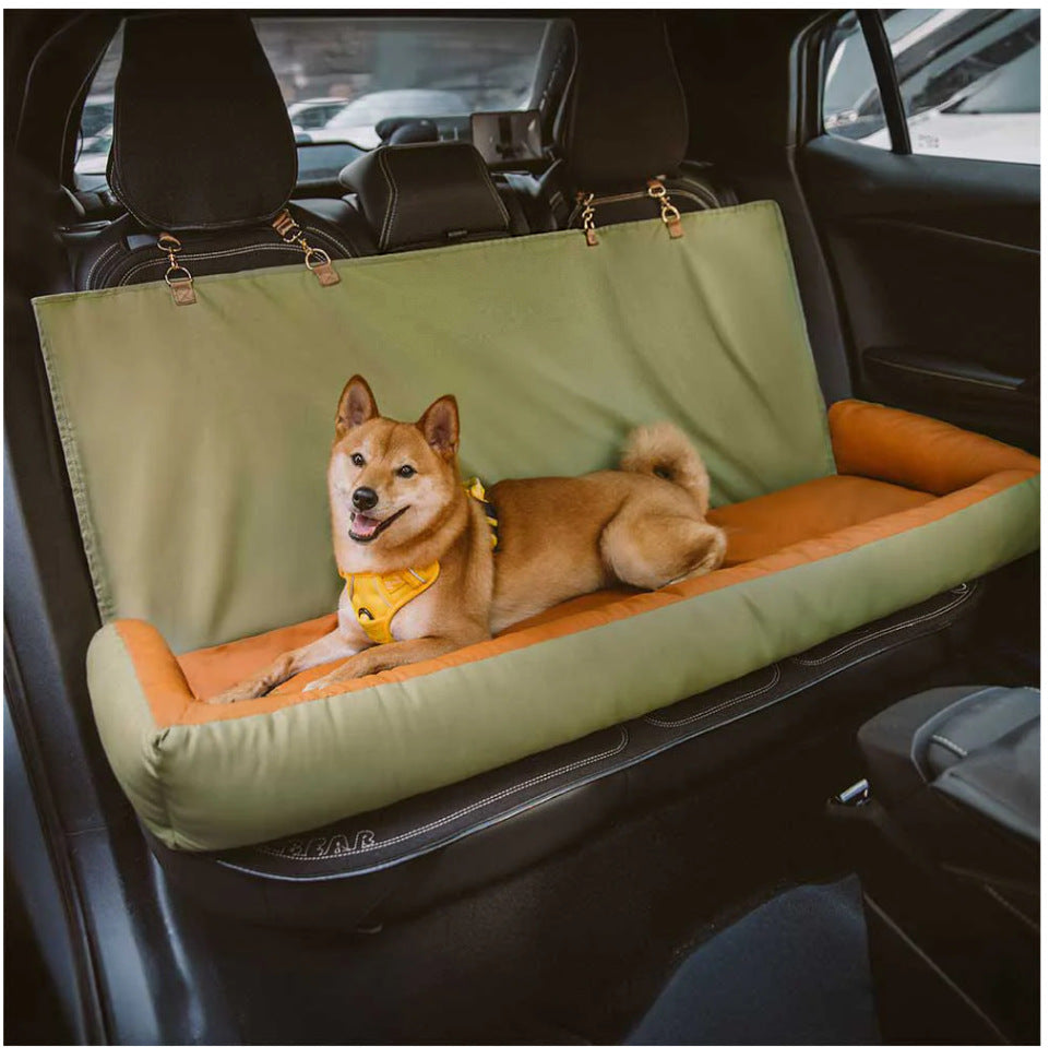 HKM-0316221 Detachable and Washable Minimalist Pet Mat for Single and Full Car Seats - Available in Green, Gray, Blue
