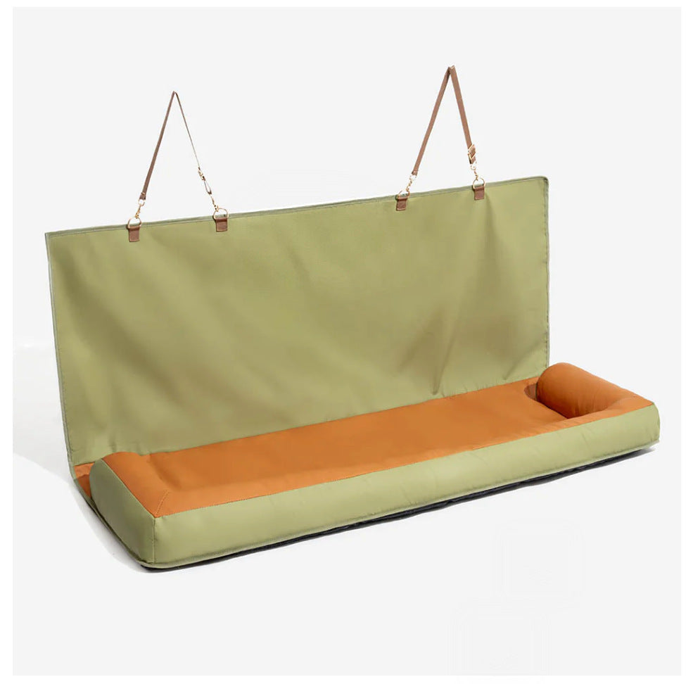 HKM-0316221 Detachable and Washable Minimalist Pet Mat for Single and Full Car Seats - Available in Green, Gray, Blue