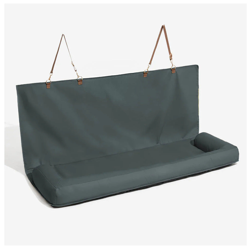 HKM-0316221 Detachable and Washable Minimalist Pet Mat for Single and Full Car Seats - Available in Green, Gray, Blue