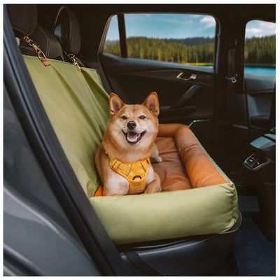 HKM-0316221 Detachable and Washable Minimalist Pet Mat for Single and Full Car Seats - Available in Green, Gray, Blue