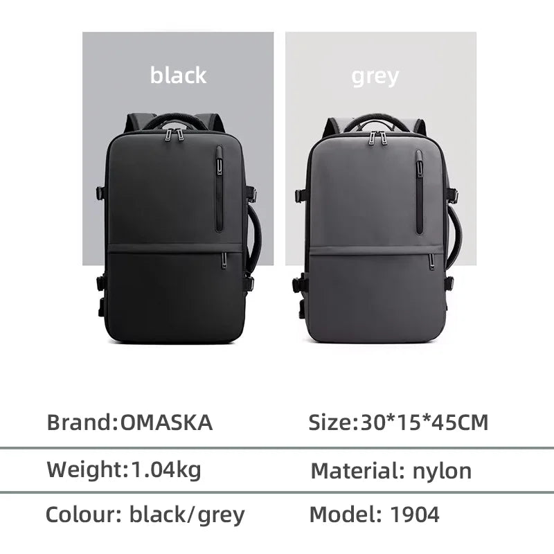 HKM-031635 Waterproof 17-Inch Laptop Backpack with Custom Logo Space and Multiple Compartments