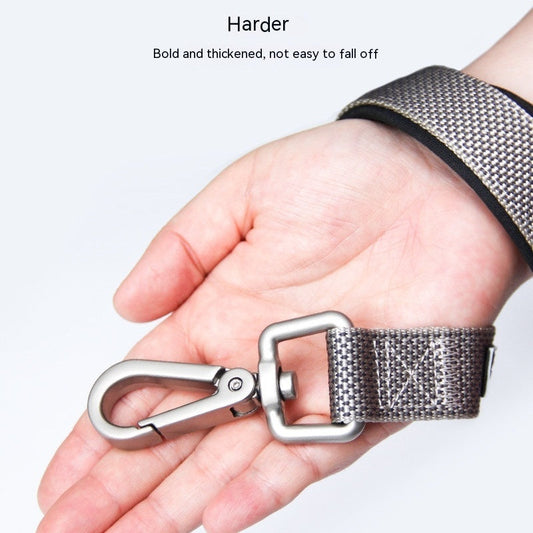 HKM-0316989 Multi-Functional Nylon Dog Leash in Light and Dark Grey