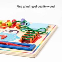 HKM-031699 Montessori Wooden Space Busy Board for Early Learning and Sensory Play