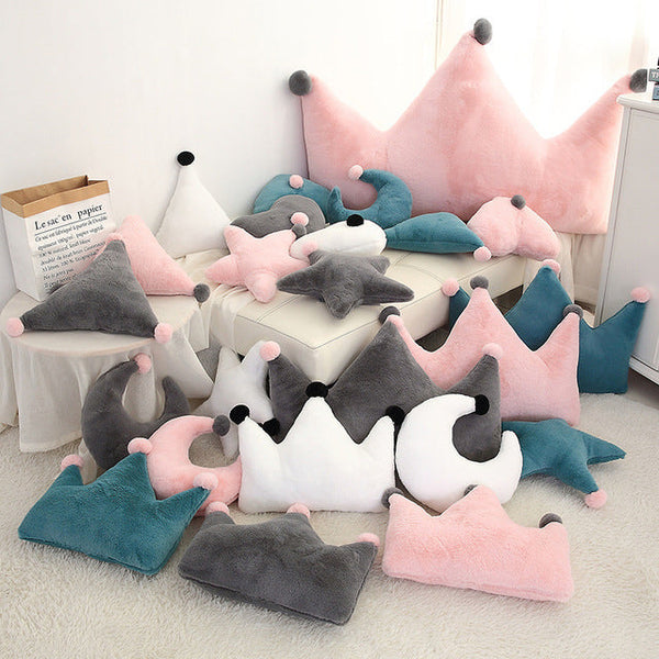 HKM-031699 Star Moon Plush Pillow - Soft PP Cotton Filling, Cozy Decor