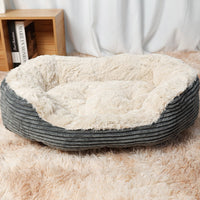 HKM-0317245 Plush Oval Kennel Mat for Cats and Dogs – Cozy Winter Sleeping Solution