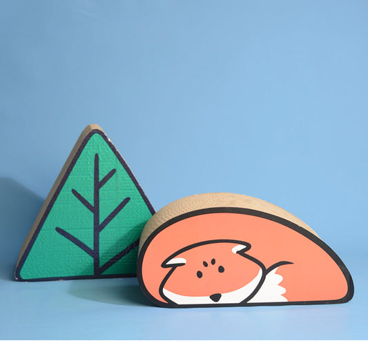 HKM-0317373 Durable Cat Scratching Board Made of Corrugated Paper and Color Mounting Paper