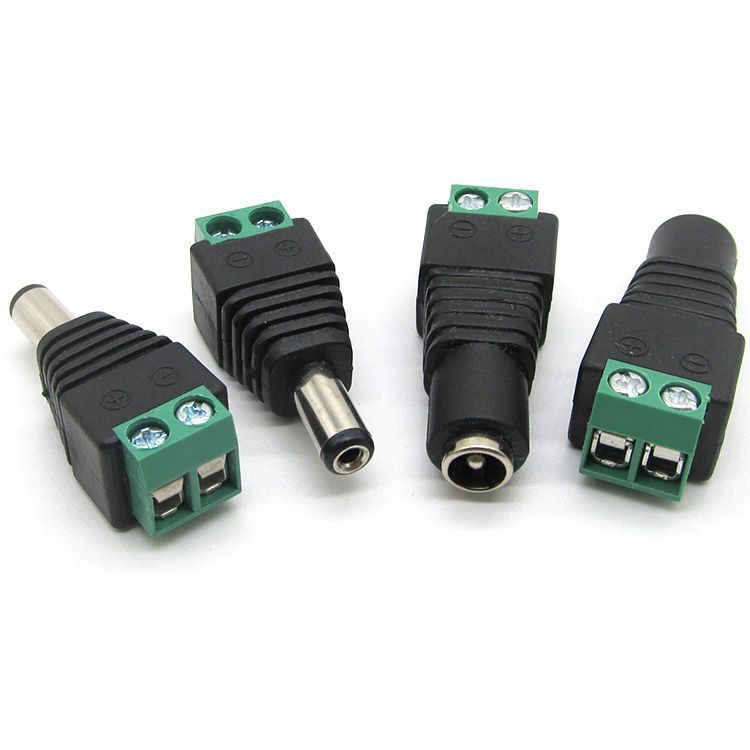 HKM-031763 12V Solderless DC Male & Female Connectors for Security and Monitoring Applications