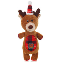 HKM-031763 Interactive Plush Dog Toy - Teeth Resistant, Vocal Sounds, Various Designs (Lion, Cow, Old Man, Elk) 24*10cm, 52g