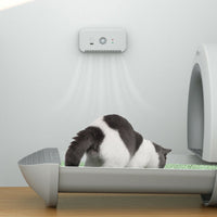 HKM-0318013 Plastic Pet Deodorizer and Air Purifier for Odor Removal, Elegant White Design, Compact Size