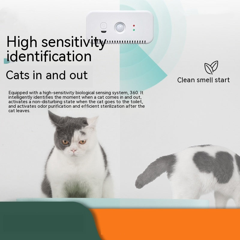 HKM-0318013 Plastic Pet Deodorizer and Air Purifier for Odor Removal, Elegant White Design, Compact Size