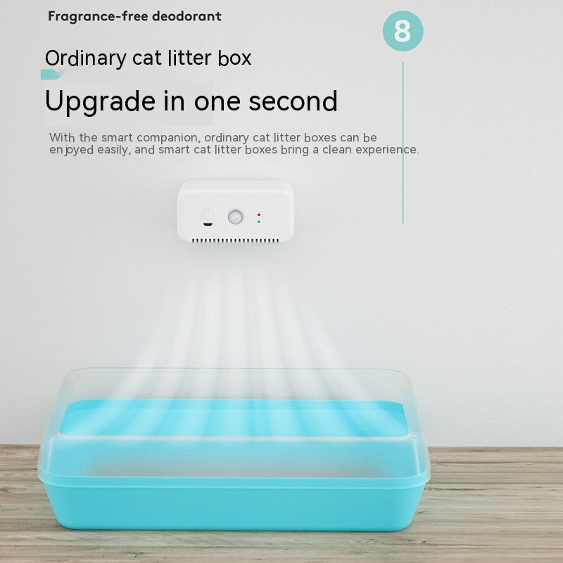 HKM-0318013 Plastic Pet Deodorizer and Air Purifier for Odor Removal, Elegant White Design, Compact Size