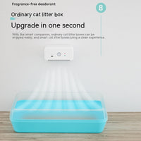 HKM-0318013 Plastic Pet Deodorizer and Air Purifier for Odor Removal, Elegant White Design, Compact Size