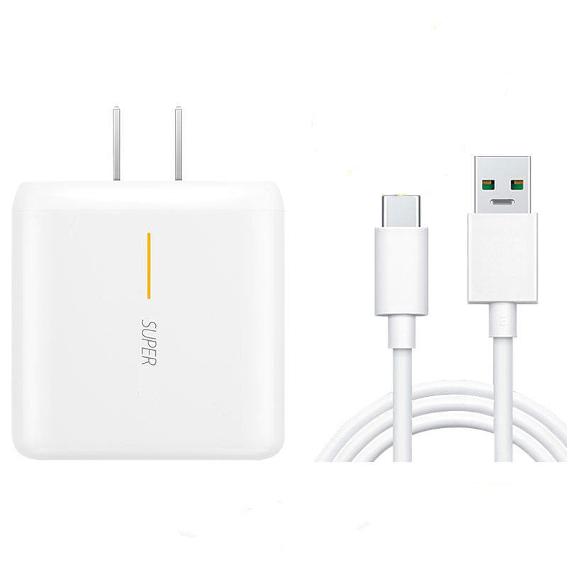HKM-031827 65W Fast Charging Head with Type-C Data Cable for Android Phones - Available in 1m, 1.5m, and 2m Lengths