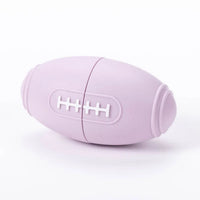 HKM-0318653 Durable Silicone Dog Toy for Boredom Relief with Rugby Shape and Food Dispensing Features