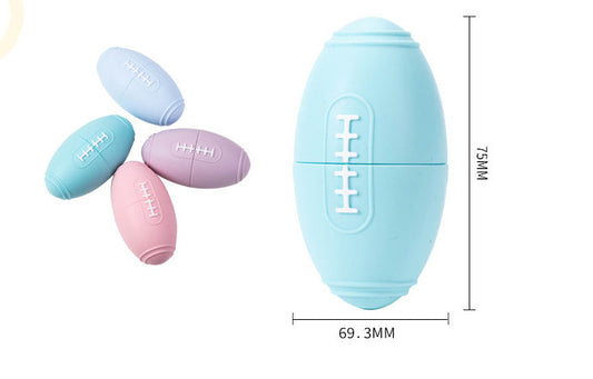 HKM-0318653 Durable Silicone Dog Toy for Boredom Relief with Rugby Shape and Food Dispensing Features