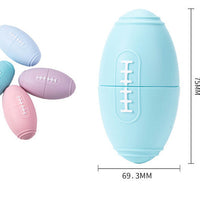 HKM-0318653 Durable Silicone Dog Toy for Boredom Relief with Rugby Shape and Food Dispensing Features