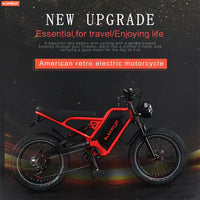 HKM-031891 AEKZ 52V 1500W Electric Beach Pedal Bicycle with 25Ah Lithium Battery, 7-Speed Gear, 20inch Aluminum Alloy Frame