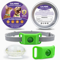 HKM-0319165 Pet Calm Anti-Stress Buckle for Dogs and Cats with Soothing Capsules and Silicone Stabilization Rings - Purple and Green Options Available