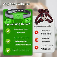 HKM-0319165 Pet Calm Anti-Stress Buckle for Dogs and Cats with Soothing Capsules and Silicone Stabilization Rings - Purple and Green Options Available