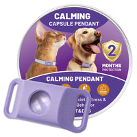 HKM-0319165 Pet Calm Anti-Stress Buckle for Dogs and Cats with Soothing Capsules and Silicone Stabilization Rings - Purple and Green Options Available